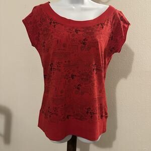 Ben Sherman x The Beatles Women’s Red Graphic Tee Size L Sgt Pepper 2004 NWT